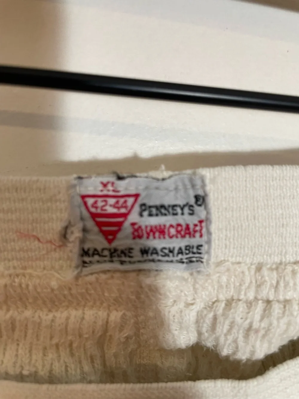 Vintage 1960-70's Penney’s Quilted Thermal Long Underwear XL 42-44 Puffer Pants